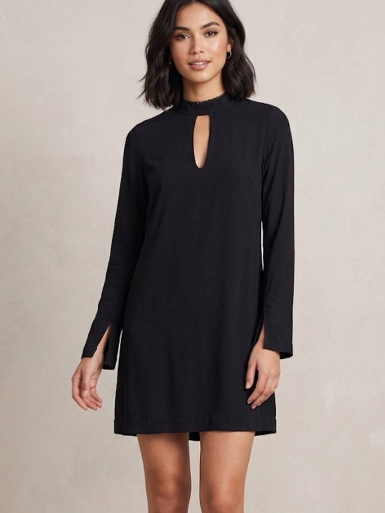 Gf Collection Black Choker Keyhole Cutout Dress